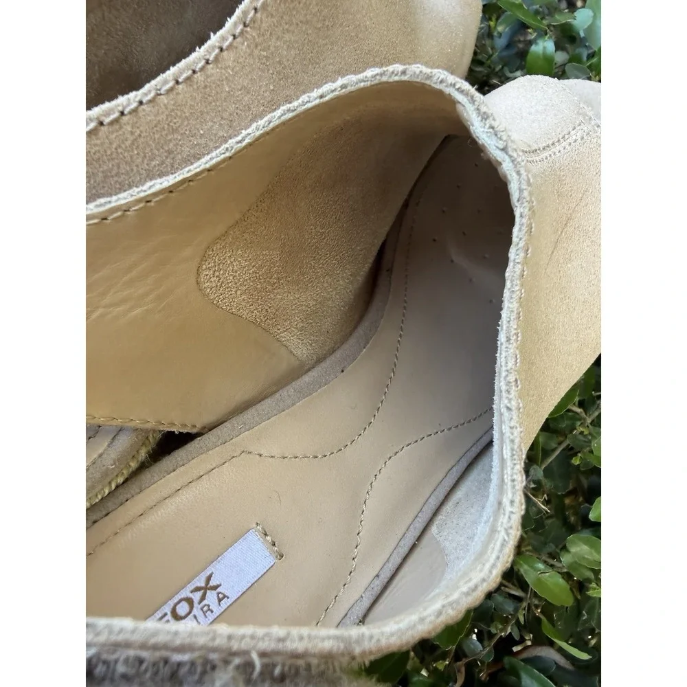 Geox Respira BlushPink Wedge Espadrille Sandals Peep Toe‎ EU 39.5 US 8.5/9